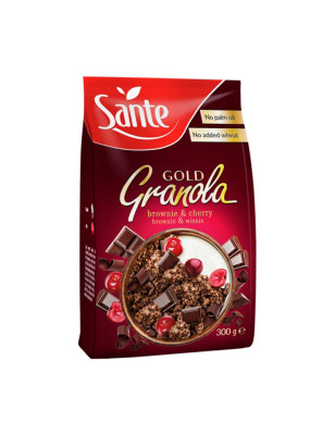 SANTE GRANOLA GOLD BROWNIE WIŚNIA 300g