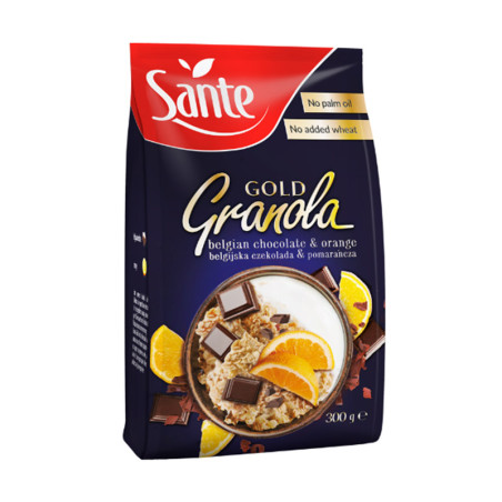 SANTE GRANOLA GOLD CZEKOLADA POMARAŃCZA 300g