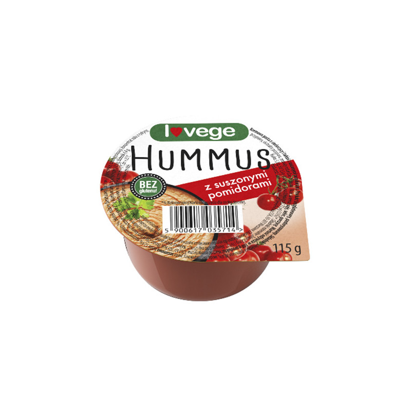 SANTE LOVEGE HUMMUS Z SUSZONYMI POMIDORAMI 115g SANTE LOVEGE HUMMUS Z SUSZONYMI POMIDORAMI 115g