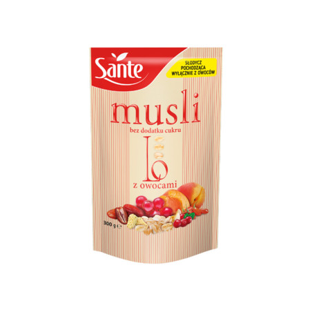 SANTE MUSLI OWOCOWE BEZ DODATKU CUKRU 300g