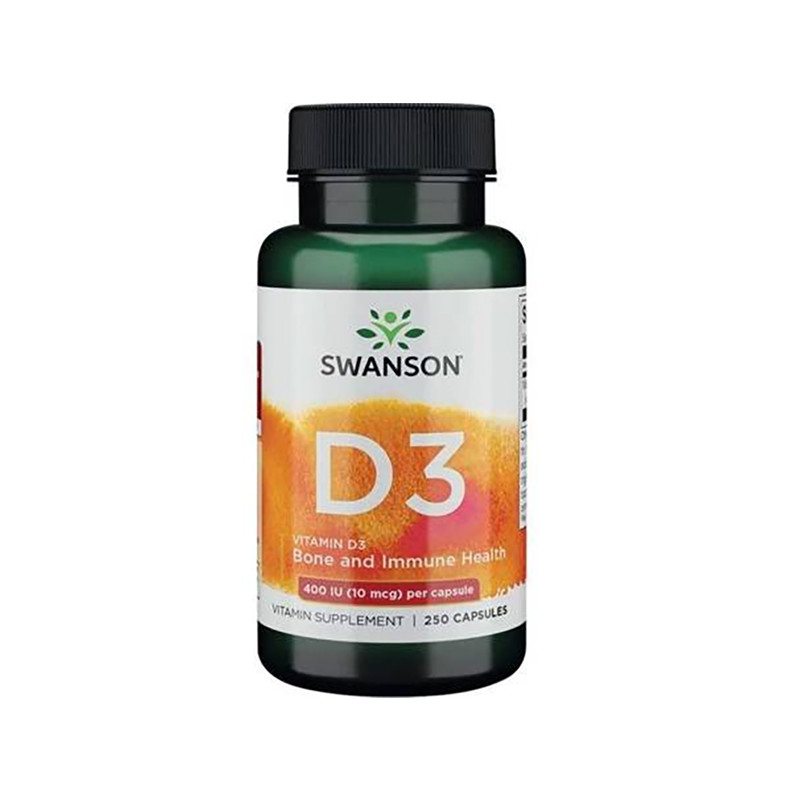 SWANSON VITAMIN D3 400IU-250kaps SWANSON VITAMIN D3 400IU-250kaps
