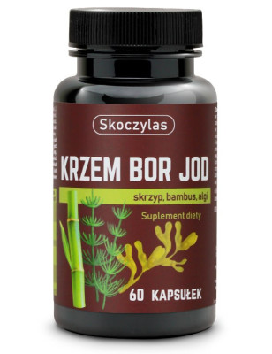 SKOCZYLAS KRZEM,BOR,JOD-skrzyp,bambus,algi -60kaps