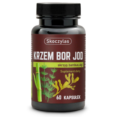 SKOCZYLAS KRZEM,BOR,JOD-skrzyp,bambus,algi -60kaps