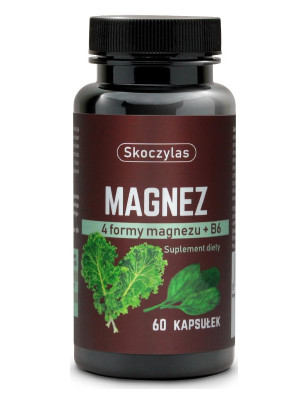 SKOCZYLAS MAGNEZ 4 FORMY- szpinak, jarmuż - 60kaps