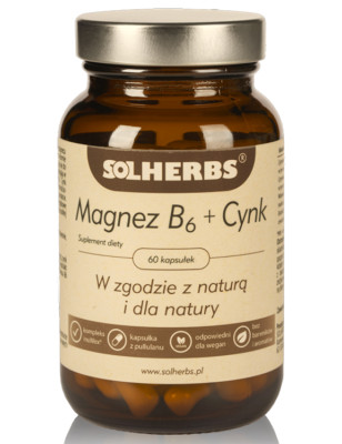 SOLHERBS MAGNEZ B6+CYNK 60kaps