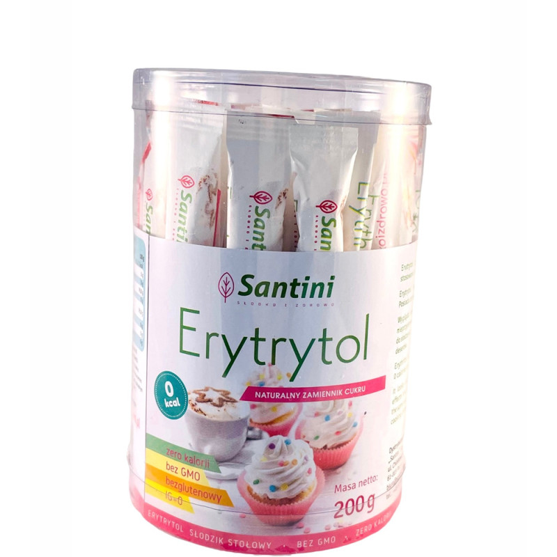 SANTINI ERYTRYTOL TUBA 200g (40x5g) saszetka SANTINI ERYTRYTOL TUBA 200g (40x5g) saszetka