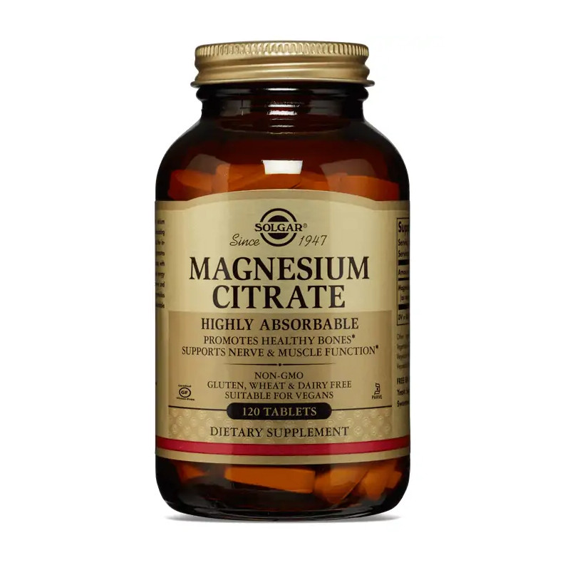 SOLGAR MAGNESIUM CITRATE 200mg - 120tabl SOLGAR MAGNESIUM CITRATE 200mg - 120tabl