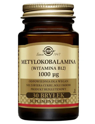 SOLGAR METYLOKOBALAMINA B12 1000mcg - 30 tabl