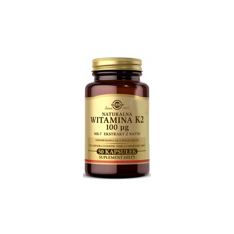 SOLGAR NATURAL VITAMIN K2 MK-7 100mcg - 50kaps