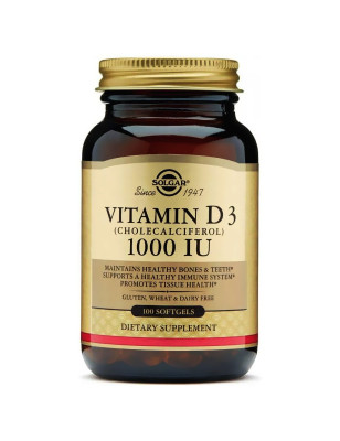 SOLGAR WITAMINA D3 NATURALNA 1000IU - 100softgel