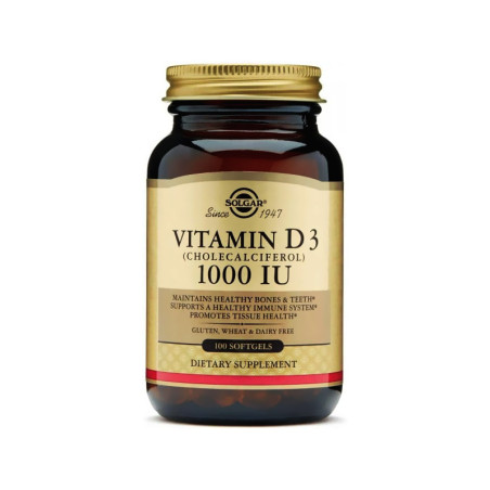 SOLGAR WITAMINA D3 NATURALNA 1000IU - 100softgel