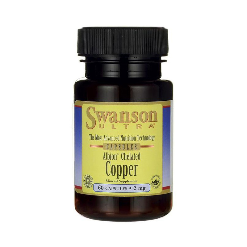 SWANSON ALBION CHELATED COPPER 2mg - 60kaps SWANSON ALBION CHELATED COPPER 2mg - 60kaps