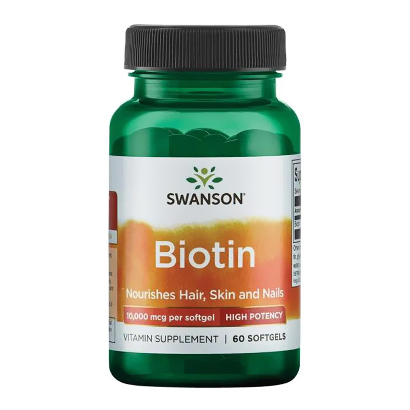 SWANSON BIOTIN HIGH POTENCY 10000mcg - 60softgel SWANSON BIOTIN HIGH POTENCY 10000mcg - 60softgel