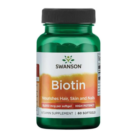 SWANSON BIOTIN HIGH POTENCY 10000mcg - 60softgel