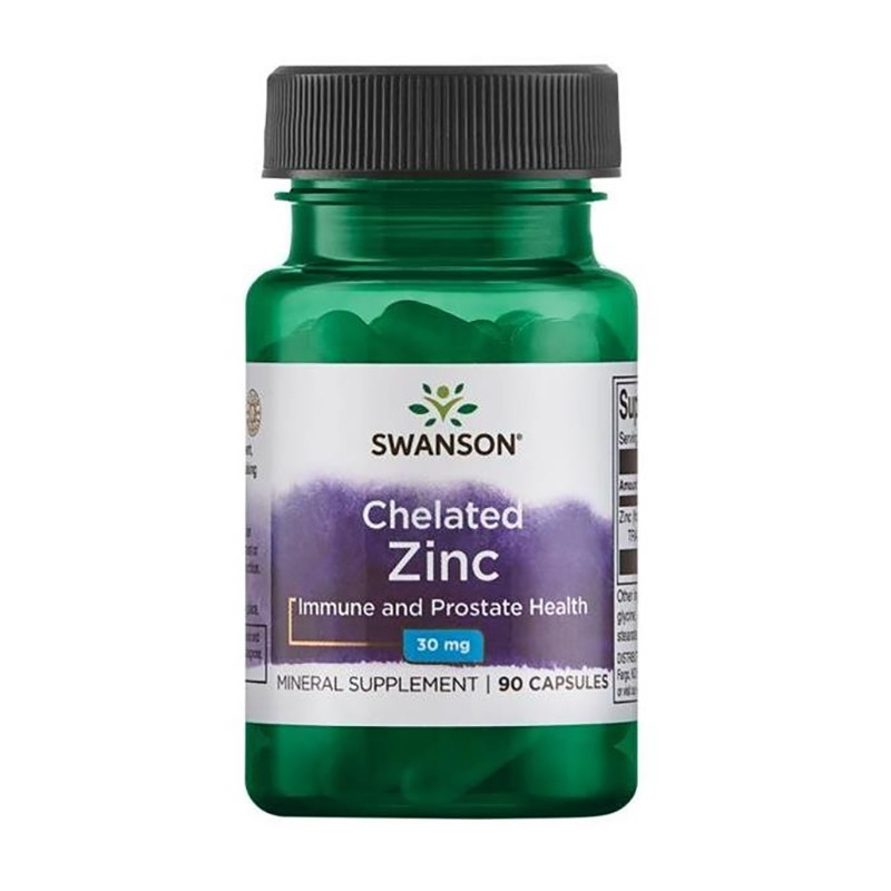 SWANSON CHELATED ZINC 30 mg - 90 kaps SWANSON CHELATED ZINC 30 mg - 90 kaps