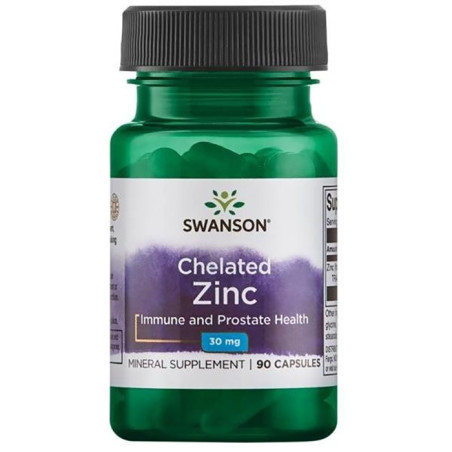 SWANSON CHELATED ZINC 30 mg - 90 kaps