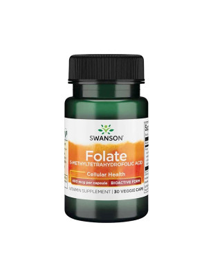 SWANSON FOLATE (5-methyletrahydrofolic Acid)400/30
