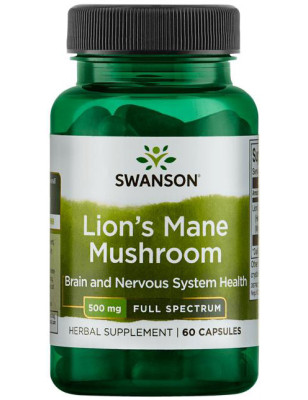 SWANSON FULL SPEC. LION'S MANE MUSHROOM 500mg 60k