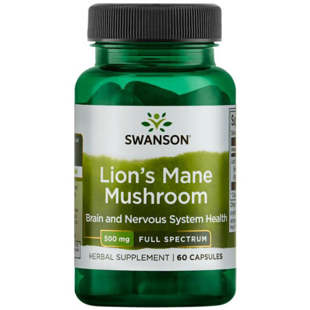 SWANSON FULL SPEC. LION'S MANE MUSHROOM 500mg 60k