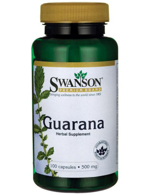 SWANSON GUARANA 500mg - 100 kaps