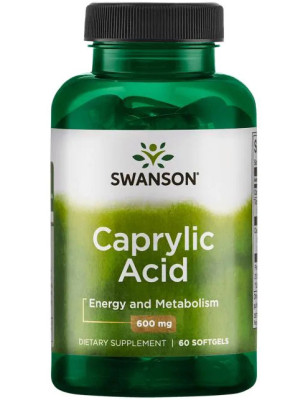 SWANSON CAPRYLIC ACID 600mg - 60 kaps.