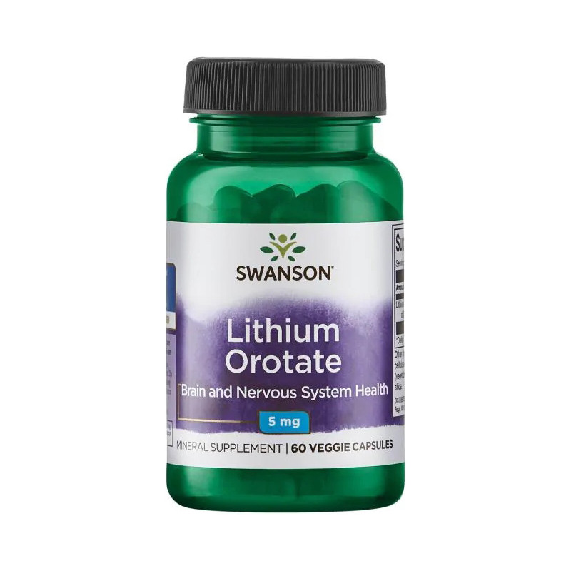 SWANSON LITHIUM OROTATE 5mg - 60 kaps SWANSON LITHIUM OROTATE 5mg - 60 kaps