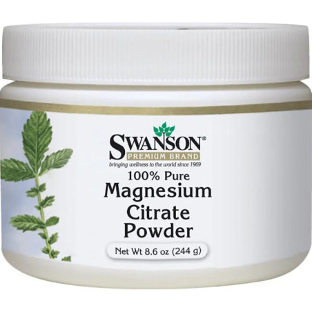 SWANSON MAGNESIUM CITRATE 100% PURE POWDER 244g