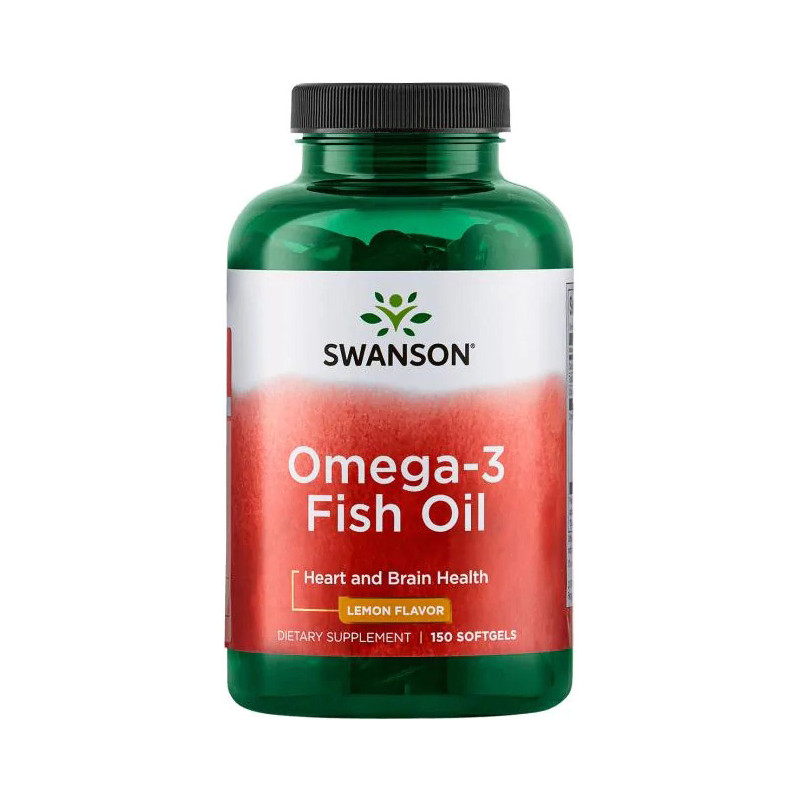 SWANSON OMEGA-3 FISH OIL 1000mg - 150kaps lemon SWANSON OMEGA-3 FISH OIL 1000mg - 150kaps lemon