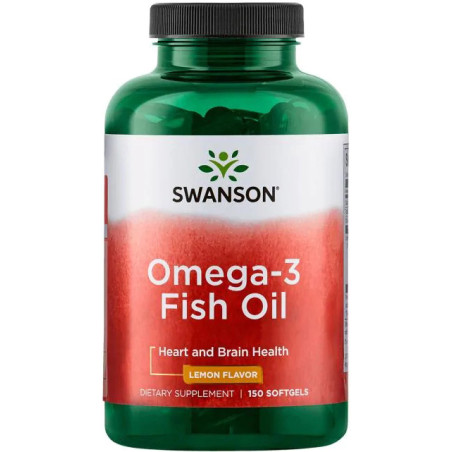 SWANSON OMEGA-3 FISH OIL 1000mg - 150kaps lemon