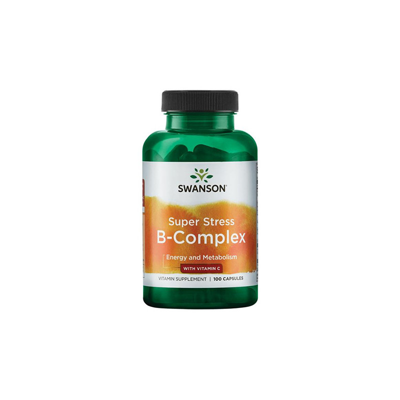 SWANSON SUPER STRESS B-COMPLEX with VIT.C -100kaps SWANSON SUPER STRESS B-COMPLEX with VIT.C -100kaps