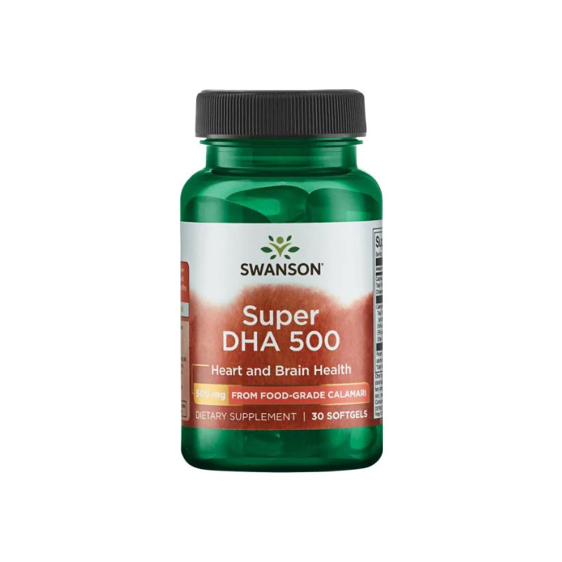 SWANSON SUPER DHA 500 Food Grade Calamari 30 soft SWANSON SUPER DHA 500 Food Grade Calamari 30 soft