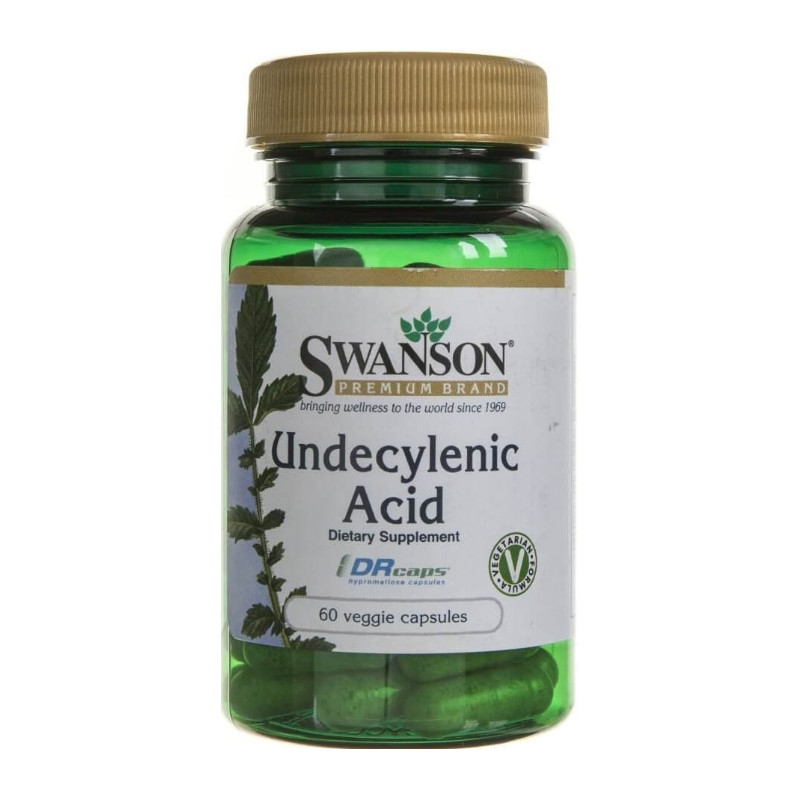 SWANSON UNDECYLENIC ACID - 60 kaps SWANSON UNDECYLENIC ACID - 60 kaps