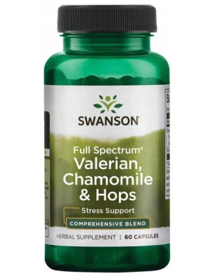 SWANSON VALERIAN CHAMOMILE & HOPS 60kaps