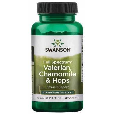 SWANSON VALERIAN CHAMOMILE & HOPS 60kaps