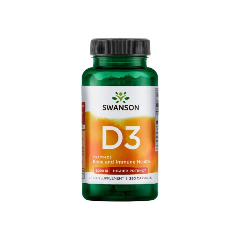 SWANSON WITAMINA D-3 2000 IU - 250 kaps SWANSON WITAMINA D-3 2000 IU - 250 kaps