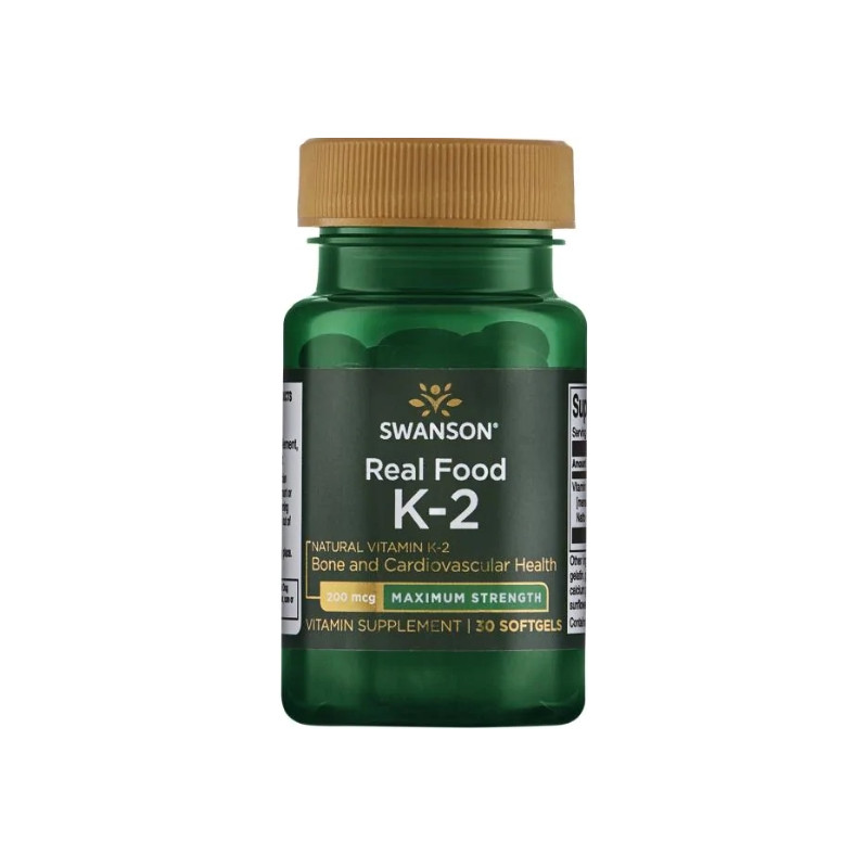 SWANSON WITAMINA K2 naturalna 200 mcg - 30 kaps SWANSON WITAMINA K2 naturalna 200 mcg - 30 kaps