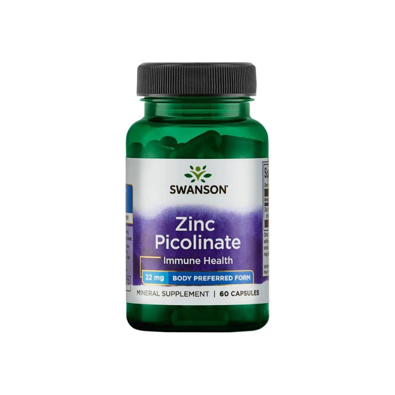 SWANSON ZINC PICOLINATE 22mg - 60 kaps SWANSON ZINC PICOLINATE 22mg - 60 kaps