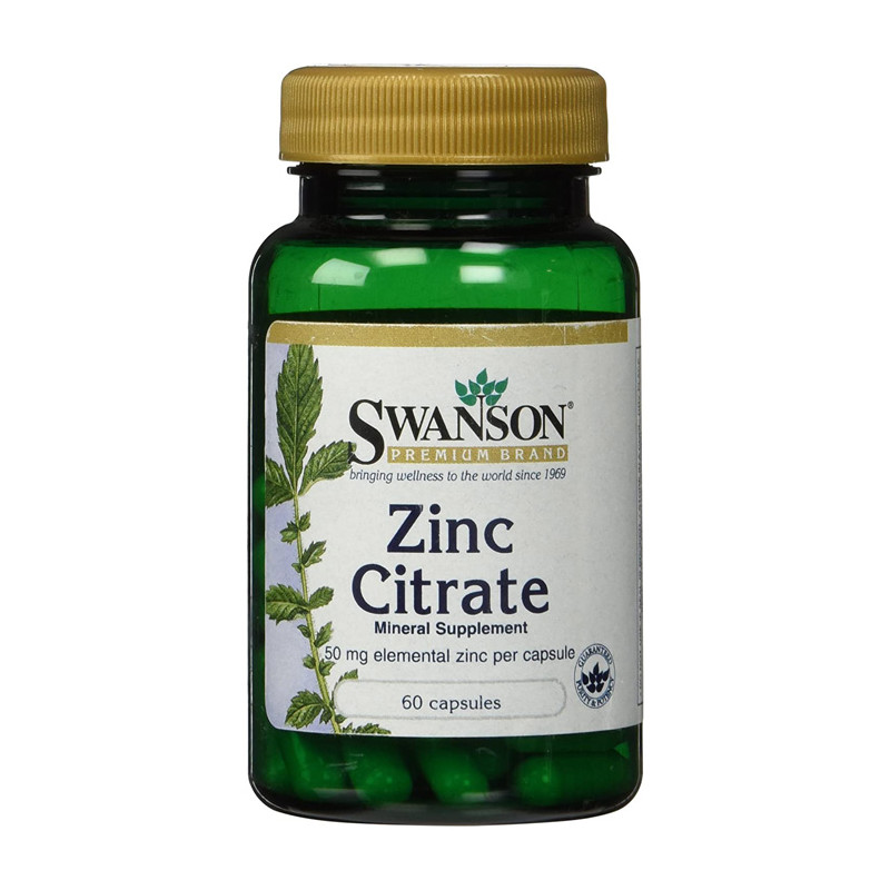 SWANSON ZINC CITRATE 50mg - 60 kaps SWANSON ZINC CITRATE 50mg - 60 kaps