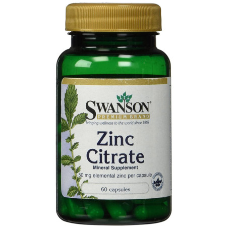 SWANSON ZINC CITRATE 50mg - 60 kaps