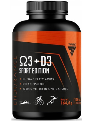 TREC ENDU OMEGA 3 + D3 SPORT - 120 kaps
