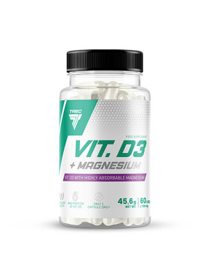 TREC VITAMIN D3+MAGNESIUM 60kaps