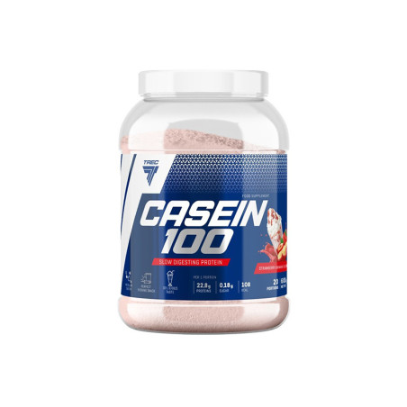 TREC CASEIN 100 - 600 g truskawka-banan
