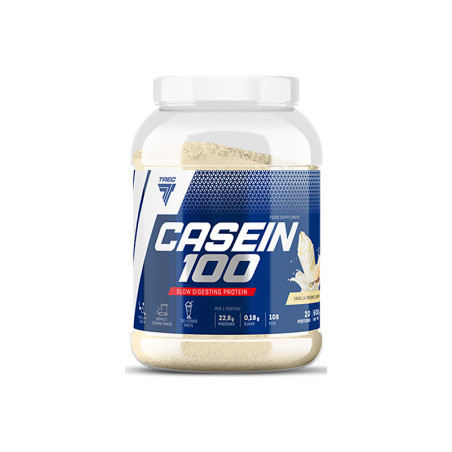TREC CASEIN 100 - 600 g truskawka-banan
