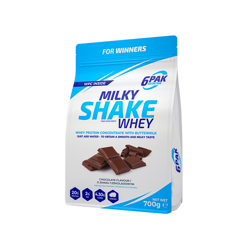 6PAK MILKY SHAKE WHEY 700g Chocolate 6PAK MILKY SHAKE WHEY 700g Chocolate