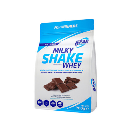 6PAK MILKY SHAKE WHEY 700g Chocolate