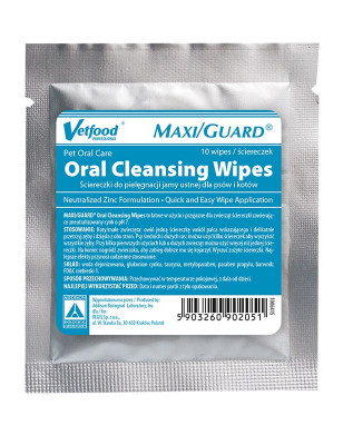 VETFOOD MAXI/GUARD ORAL CLEANSING WIPES 10szt