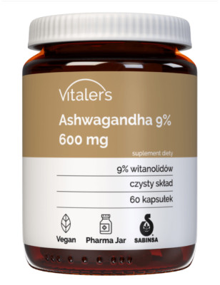 VITALER'S ASHWAGANDHA 9% 600mg - 60kaps