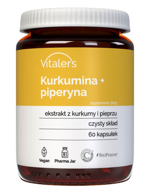 VITALER'S KURKUMINA 500mg+PIPERYNA 5mg - 60kaps