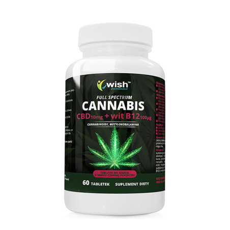 WISH CBD 10mg+WITAMINA B12 100mcg - 60tabl vege
