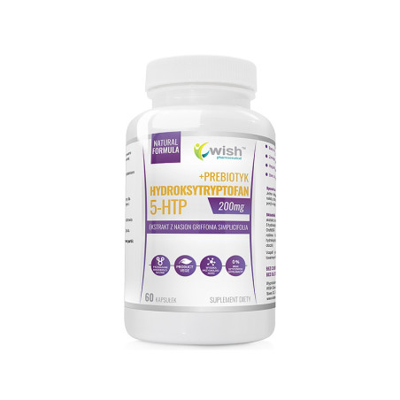 WISH 5-HTP 200mg + PREBIOTYK - 60kaps